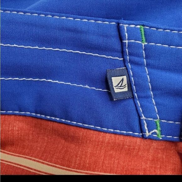 38 SPERRY STRIPED BOARD SWIM SURF TRUNKS SHORTS - Picture 8 of 12